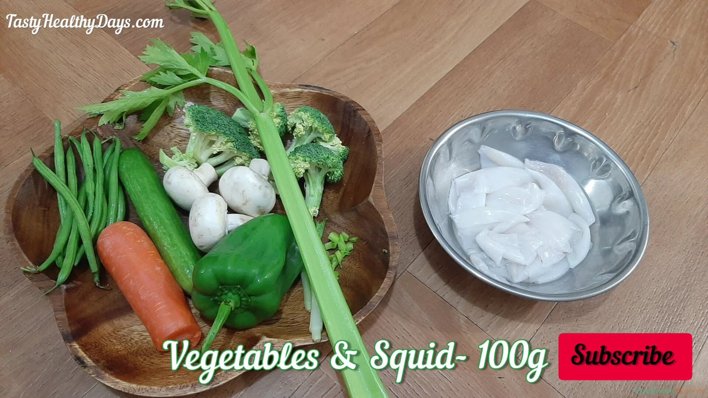 squid veg salad