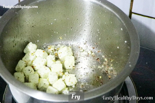 fry paneer for pulao