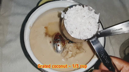 grated coconut dosa